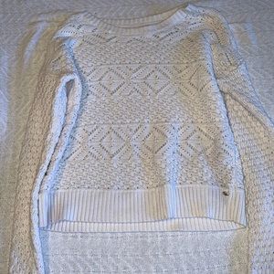 White knit sweater